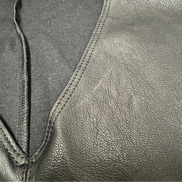 Commando Faux Leather V-Neck Sleeveless Bodysuit Top Black Medium M - Picture 9 of 16